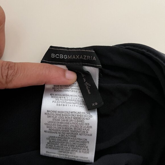 BCBG Max Azria Black Wrap Maxi Skirt Resort witchy whimsigoth goth grunge - Picture 7 of 9